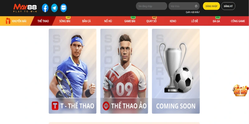 Cá cược thể thao May88 với tỷ lệ kèo hấp dẫn, cập nhật real-time và đa dạng giải đấu quốc tế.